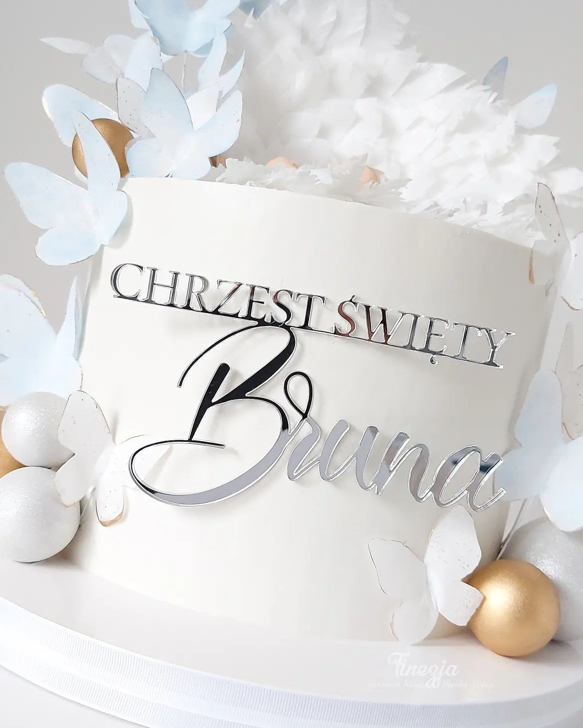 Dekor na tort "CHRZEST ŚWIĘTY + imię"
