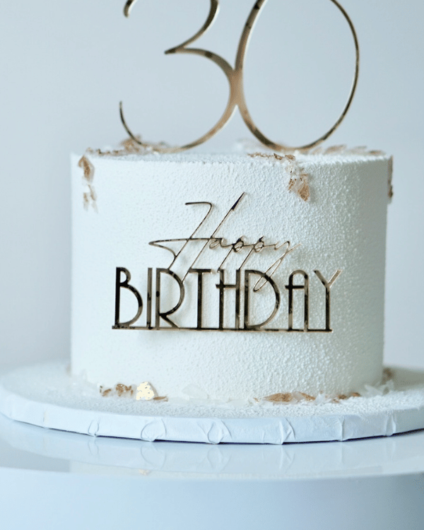 Dekor na tort "Happy Birthday" wersja smukła
