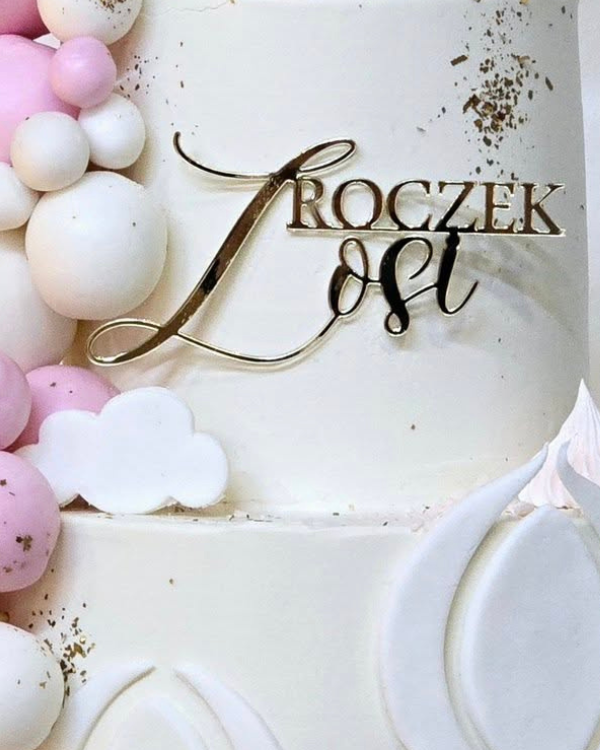 Dekor na tort "ROCZEK + dowolne imię"