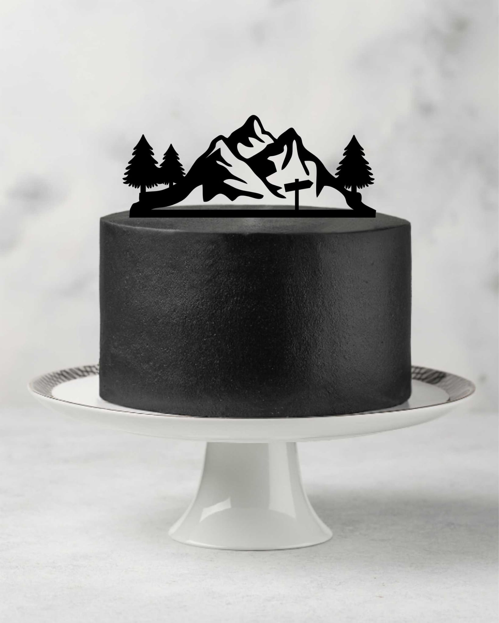 Topper na tort "Góry"
