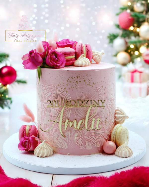 Dekor na tort "Liczba + URODZINY + Dowolne imię"