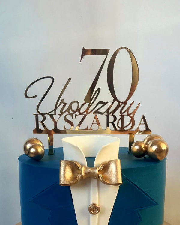 Topper na tort "Liczba + urodziny + imię (2)"